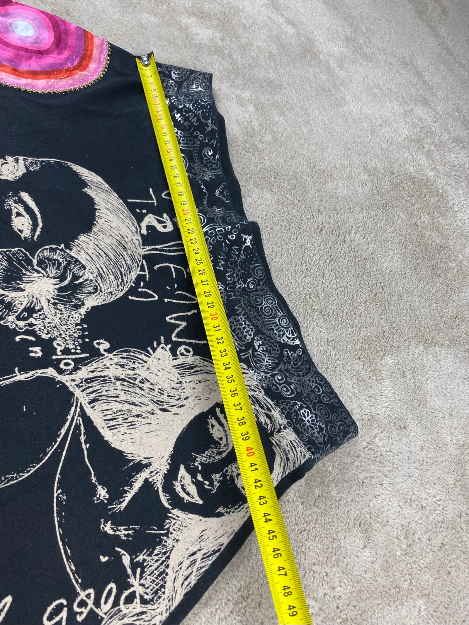 Desigual Saia Midi Estampa Artística Boho Y2K Tamanho G – photo 15